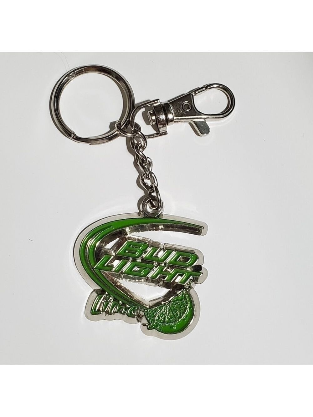 Bud light lime metal lime green keychain Beer promotional